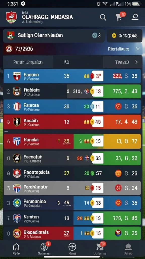 Tangkapan layar menampilkan leaderboard dengan skor pemain.