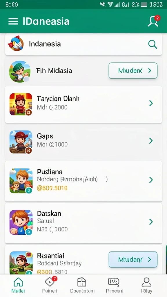 Tema permainan yang beragam dan menarik.