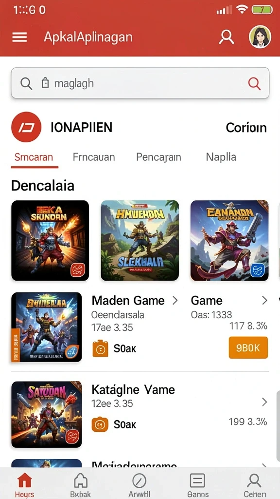 Beragam permainan yang menarik untuk dipilih.