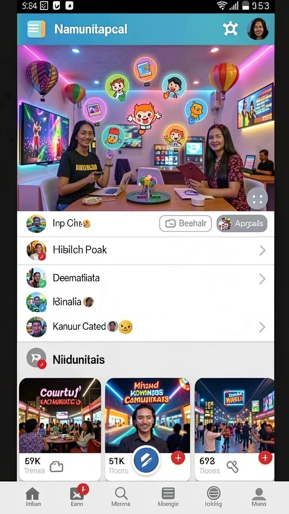 Tampilan menu utama yang menarik.