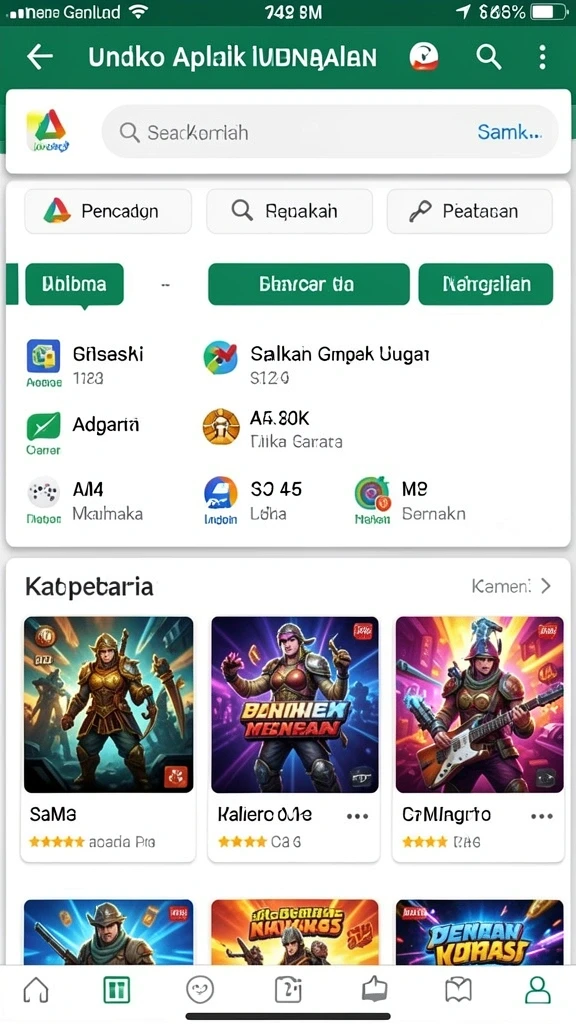 Tampilan menu utama yang menarik dan intuitif.