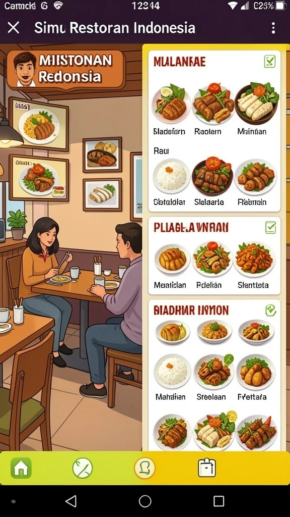 Grafis yang menarik dan penuh warna.