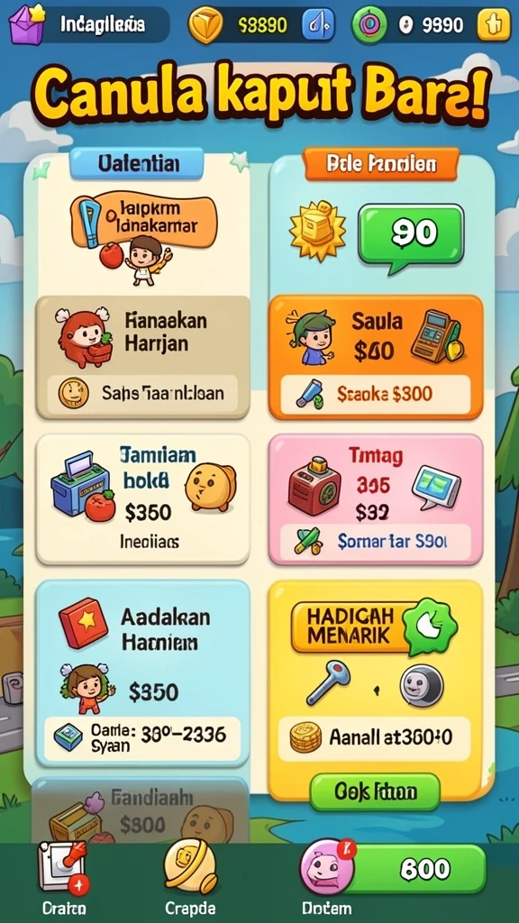 Pengaturan level yang beragam dan menarik.