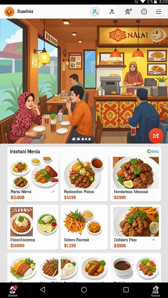 Tampilan antarmuka yang intuitif dan menarik.