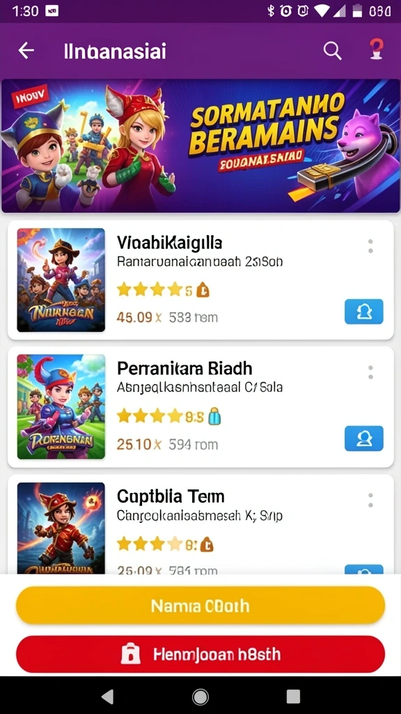 Berbagai karakter menarik untuk dipilih.