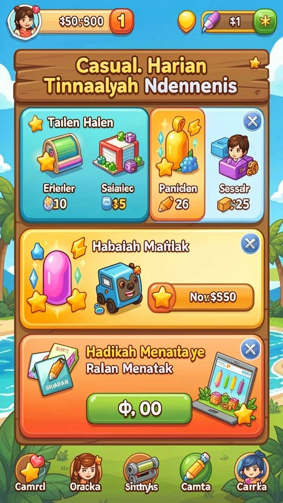 Beragam karakter dengan kemampuan unik.