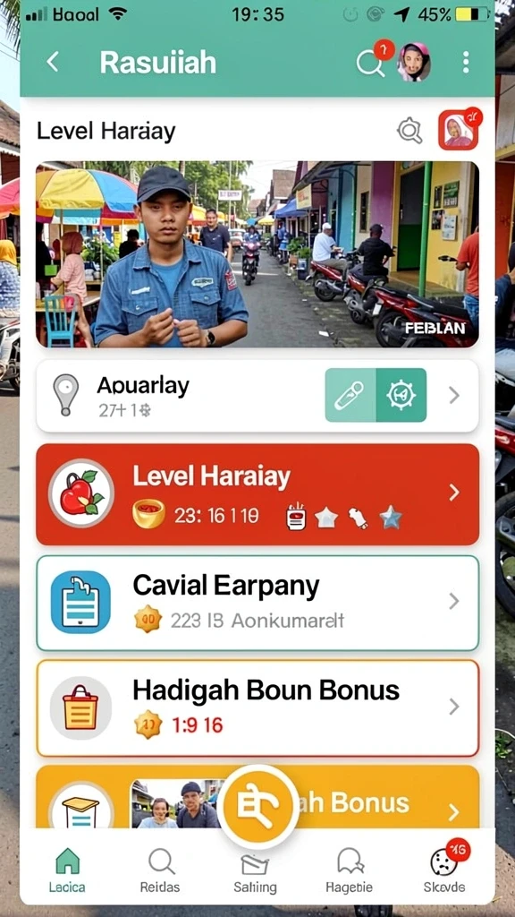 Screenshot dari komunitas aktif dalam aplikasi.